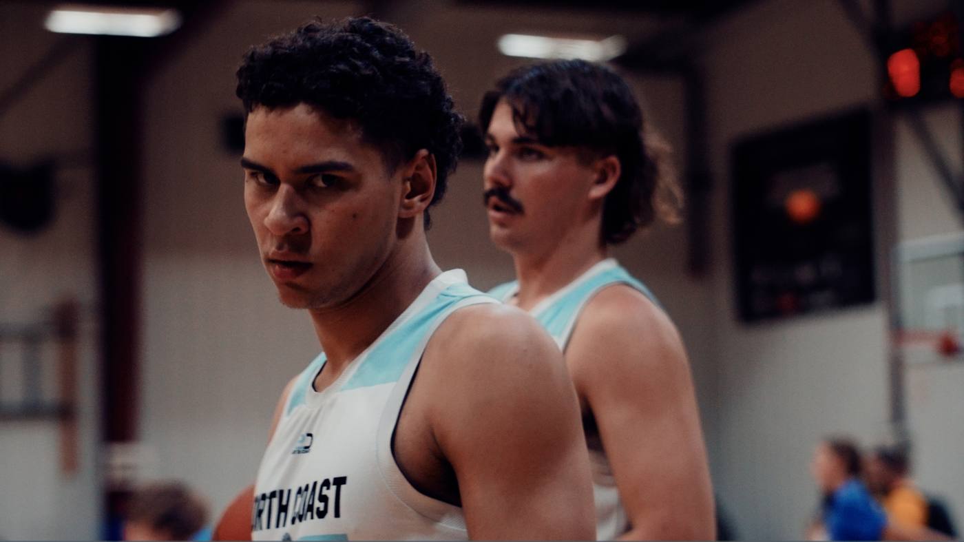 Two North Coast Basketball players focused before the game